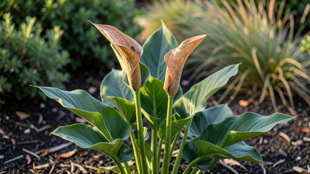 Calla Lily Seed Pods Pictures: Twisted Woodland Capsules Revealing Seeds Naturally