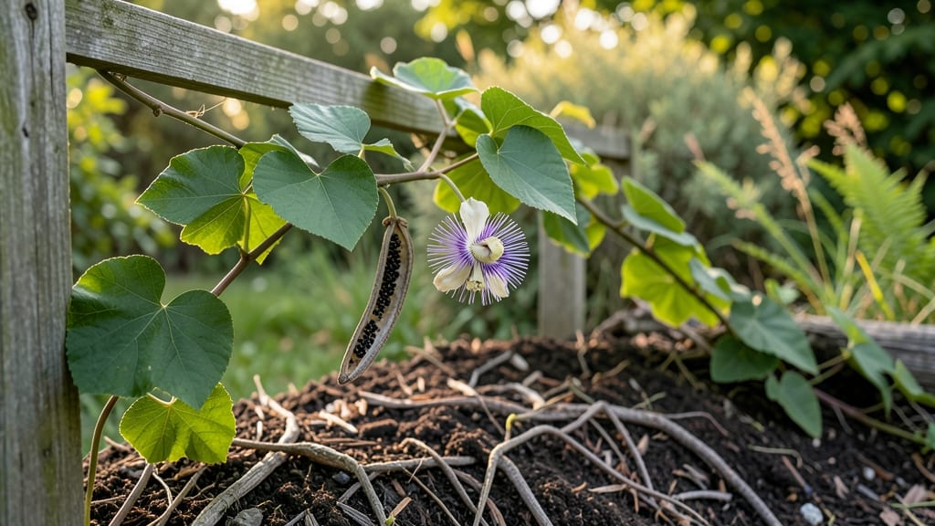 Vine Seed Pods: Twist-Release Seed Saving for Next Year's Growth