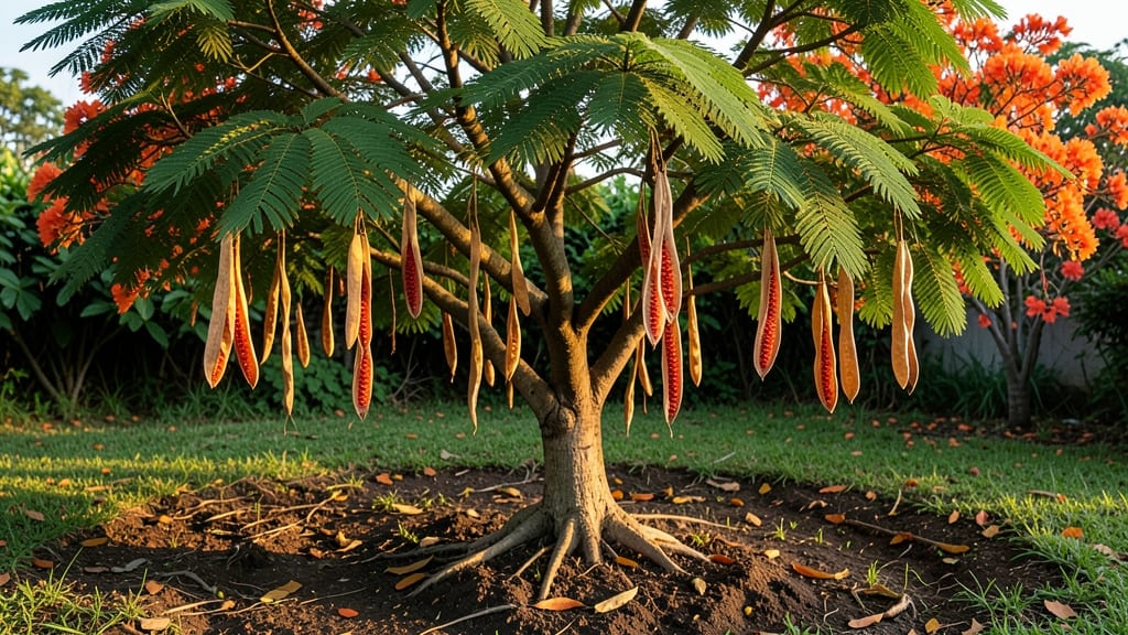 Royal Poinciana Tree Seed Pods: Pod-Opening Triggers for Germination Success