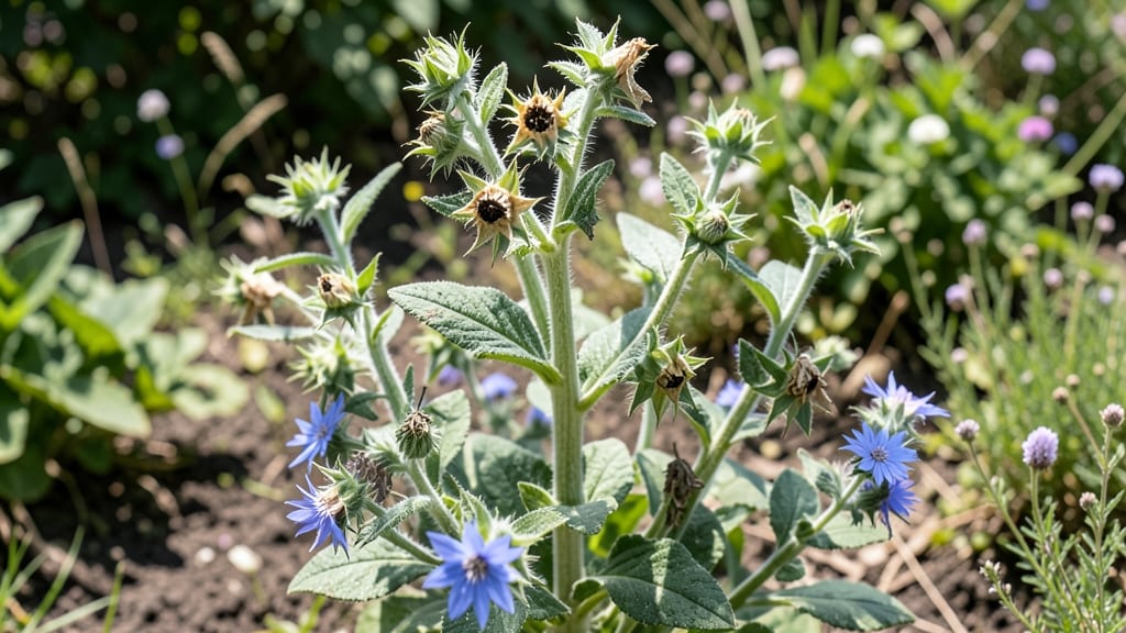 Borage Seed Pods: Twist-Release Technique for Viable Year-Round Harvests