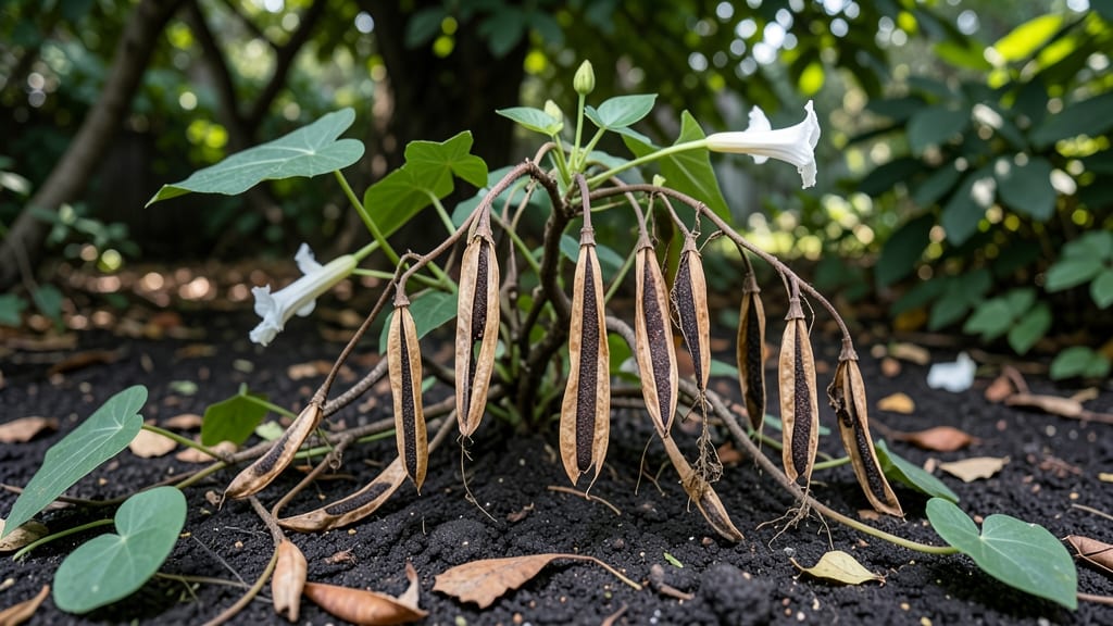 Moonflower Datura Seed Pods: Dry and Store for Next Year’s Fragrant Blooms