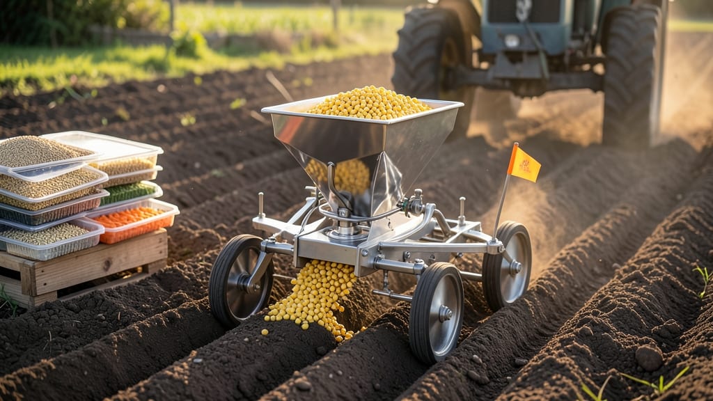 Seed Drill Pic: Precision Rows for Even Germination Success